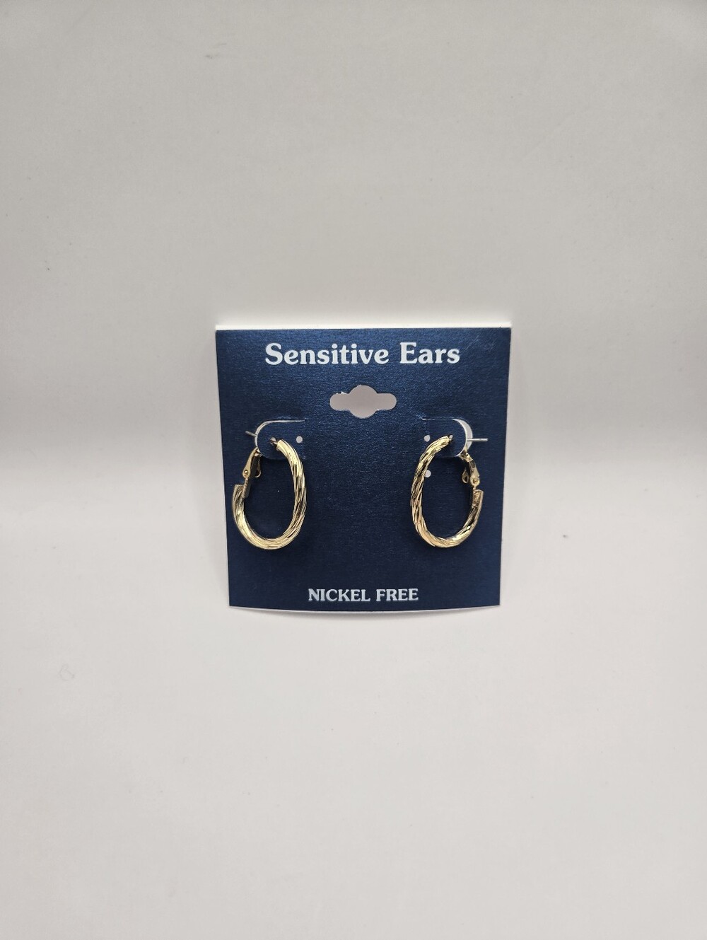 Gold Twisted Hoop Earrings – Nickel Free – Sensitive Ears